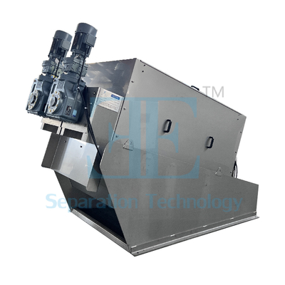 1 kW Schraubpresse Schlamm Entwässerungsmaschine 0,8-12m3/h Kapazität